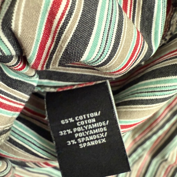 Lafayette 148 Striped Snap Button Shirt Size 10 - Picture 8 of 8